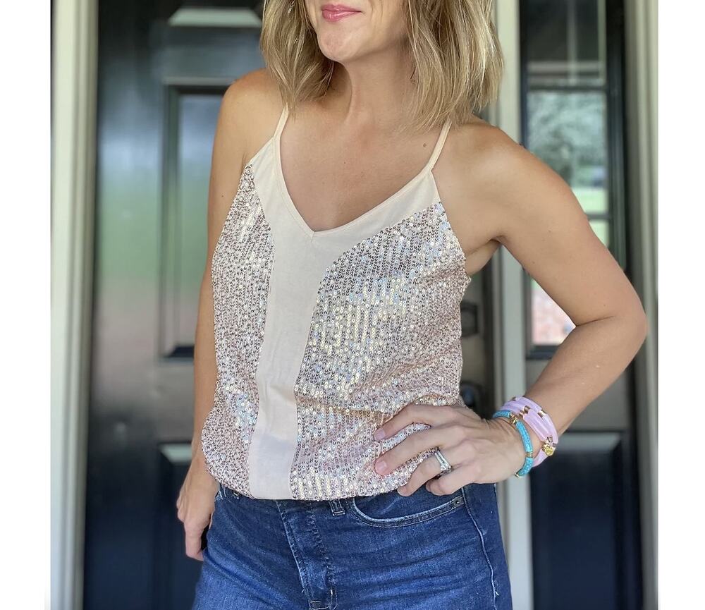 Rose Gold Sequin Cami